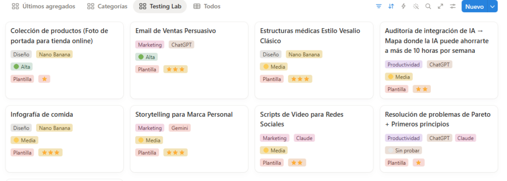 Cómo construí mi biblioteca de prompts: el sistema que me ahorra 3 horas a la semana 4 Cómo construí mi biblioteca de prompts: el sistema que me ahorra 3 horas a la semana 4