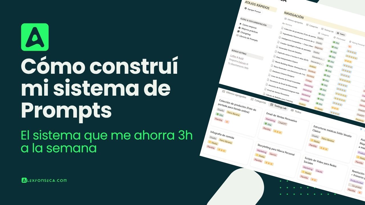 Cómo construí mi biblioteca de prompts: el sistema que me ahorra 3 horas a la semana